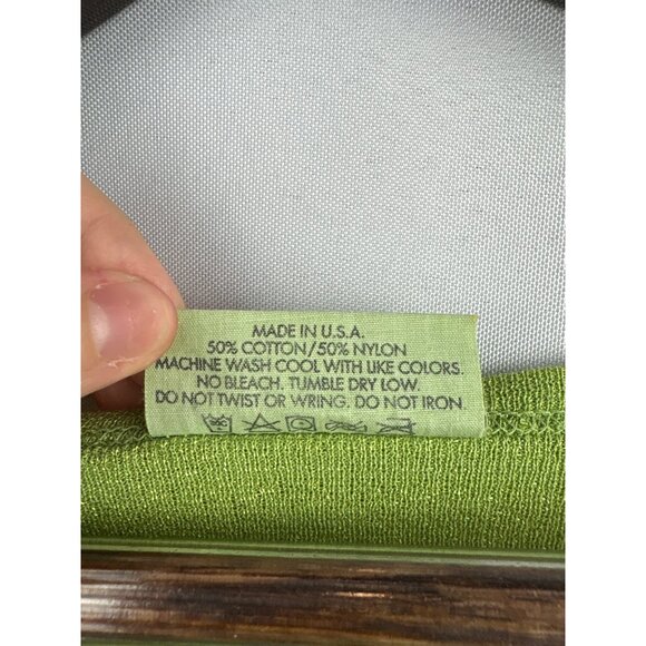 Women’s Michael Stars One Size Green Faux Wrap Short Sleeve Shirt - Picture 5 of 5